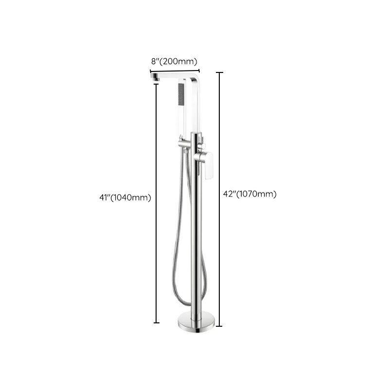 Traditional Floor Mounted Swivel Freestanding Tub Filler Metal Freestanding Faucet