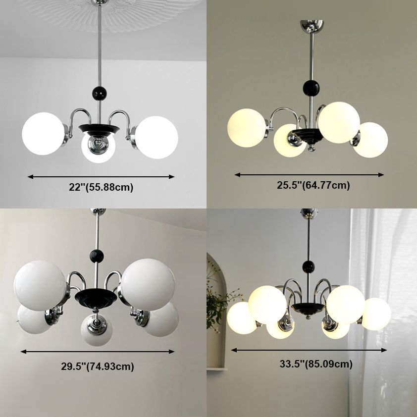 Stile moderno Global Hanging lampadario Light Light Glass Lampadario Fissature di illuminazione