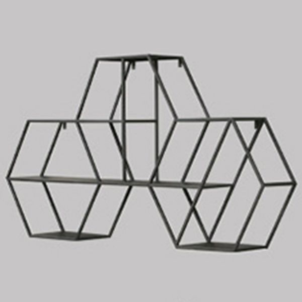 Industrial Metal Bookcase Floating 48.5"L Bookcase for Home Office