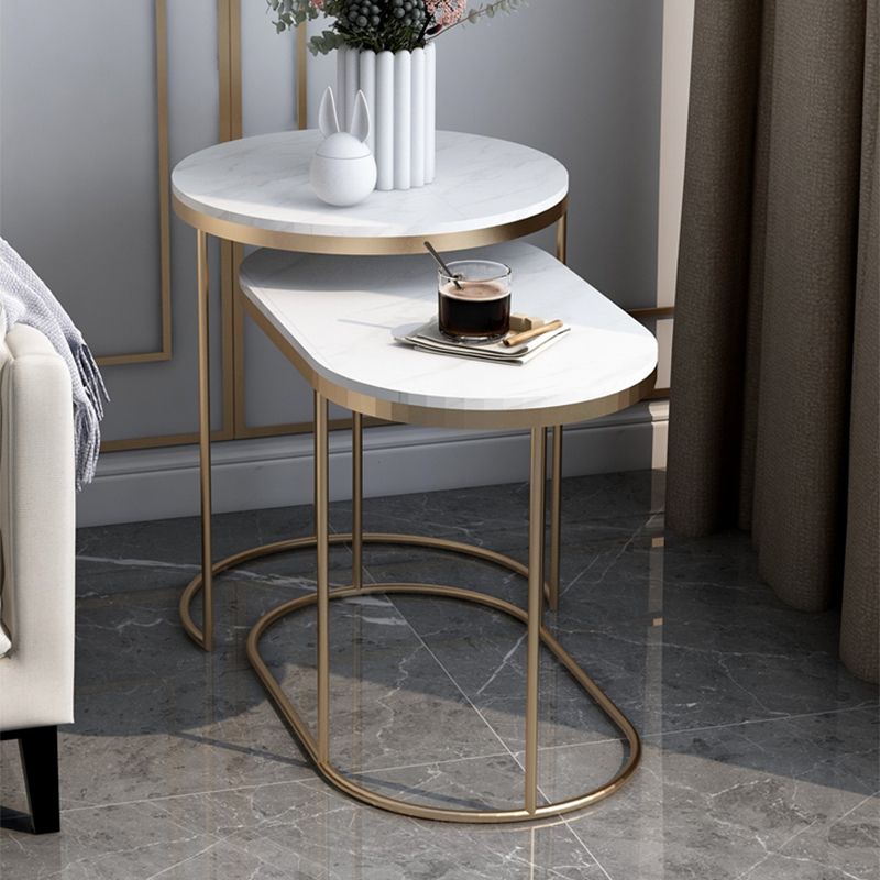 18.36" Tall Side End Table Contemporary Metal Frame Side Accent Table