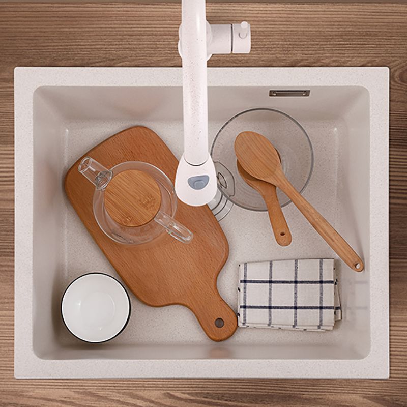 Single Bowl Kitchen Sink Quartz Kitchen Sink with Drain Assembly