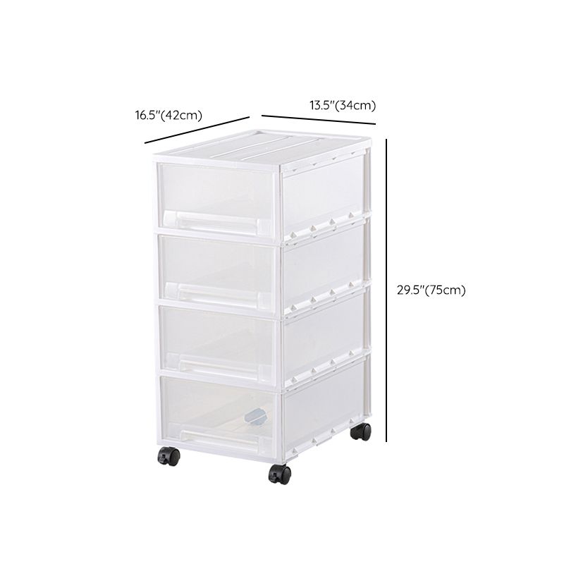 Modern Vertical Filing Cabinet Plastic Transparent Drawers File Cabinet