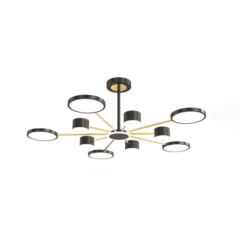 Moderne Esszimmerbeleuchtung mehrerer Ringe Kronleuchter Beleuchtung Metall 11 Licht Kronleuchter