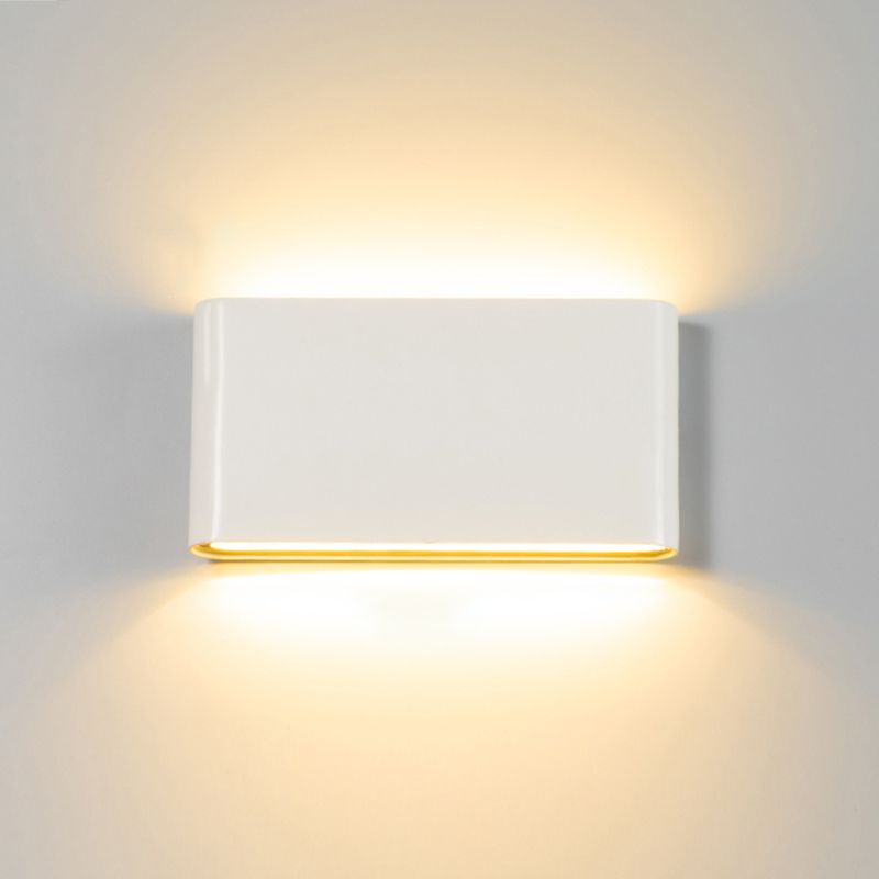 LED Metal Modern Wall Sconce Rectangle Shape Wall Light with Acrylic Shade for Courtyard
