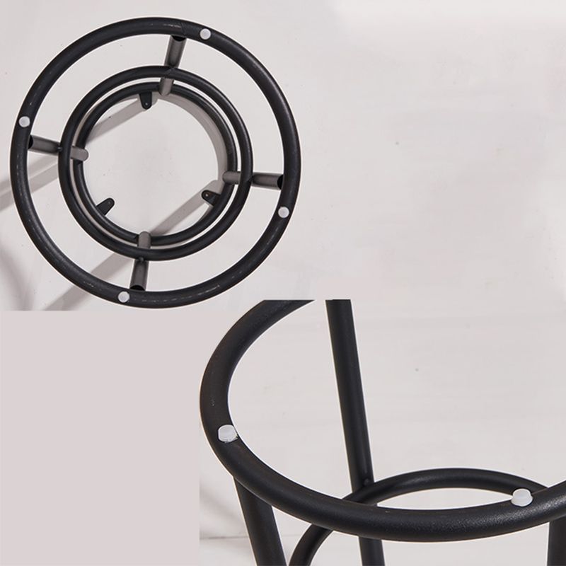 Industrial Armless Backless Counter Stool Steel Cashier Bar Stool with Pedal