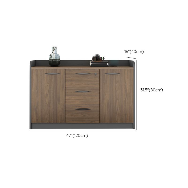 Medieval Modern Cabinet Steel Wooden Frame Storage File Cabinet