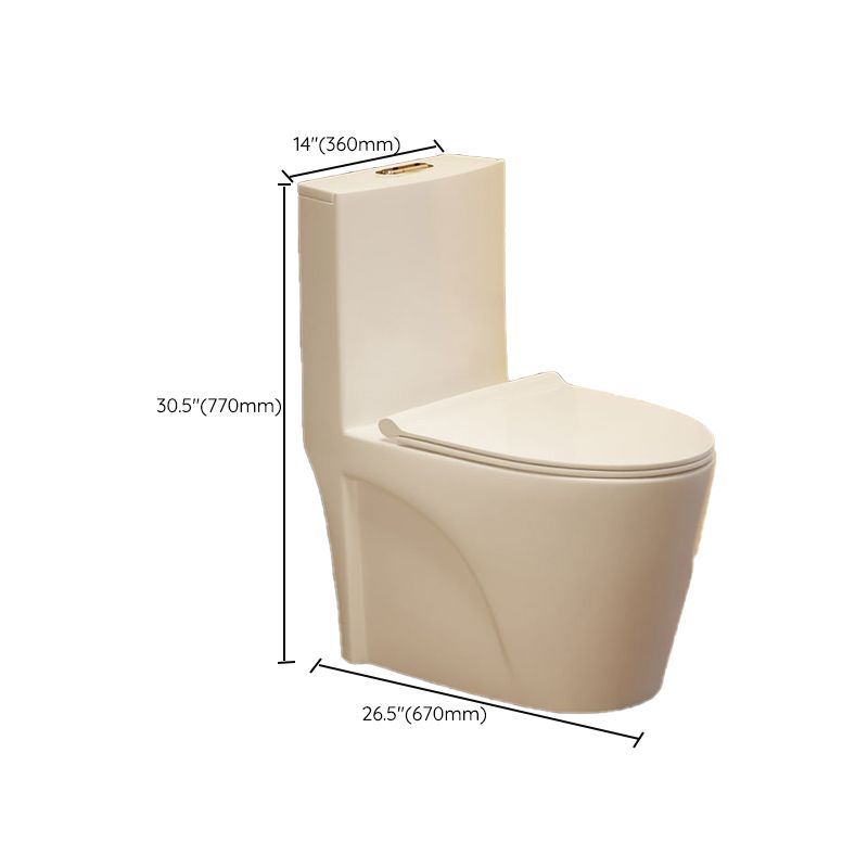 Contemporary Flush Toilet Floor Mounted Siphon Jet Toilet Bowl