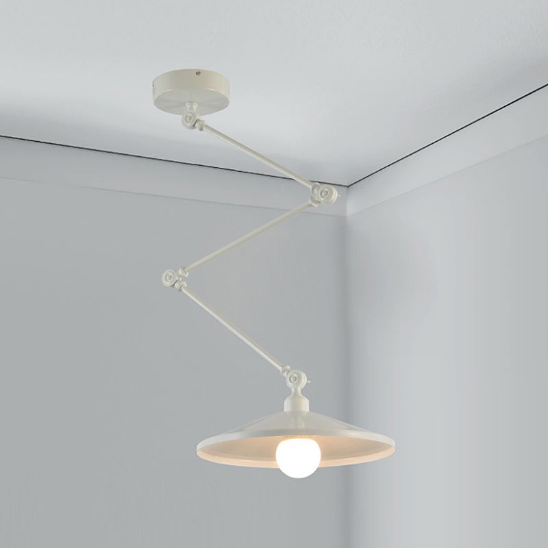 Stile industriale Lampada a sospensione in metallo pieghevole a 1 luce con ombra geometrica