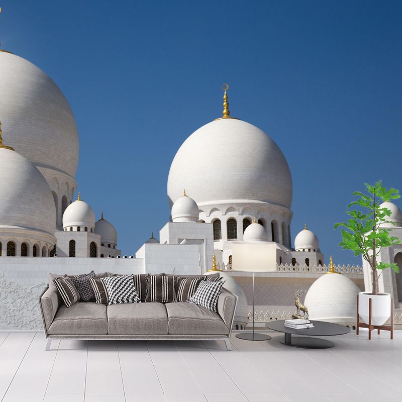 Contemporary Photography Style Building Mural Wallpaper Mildew Resistant for Room