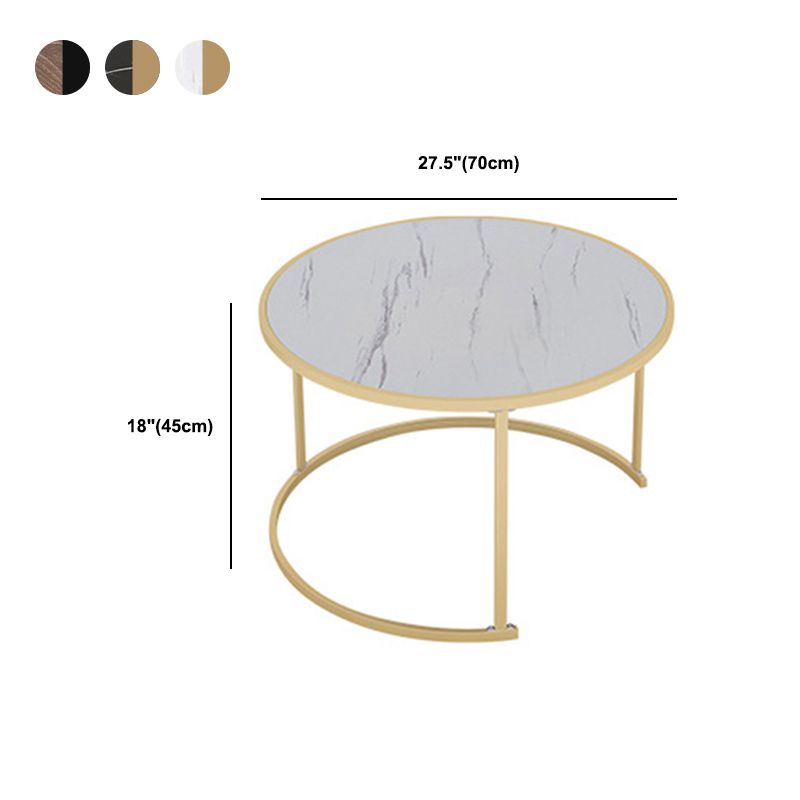 2 Piece Bunching Tables Solid Wood Coffee Table for Living Room