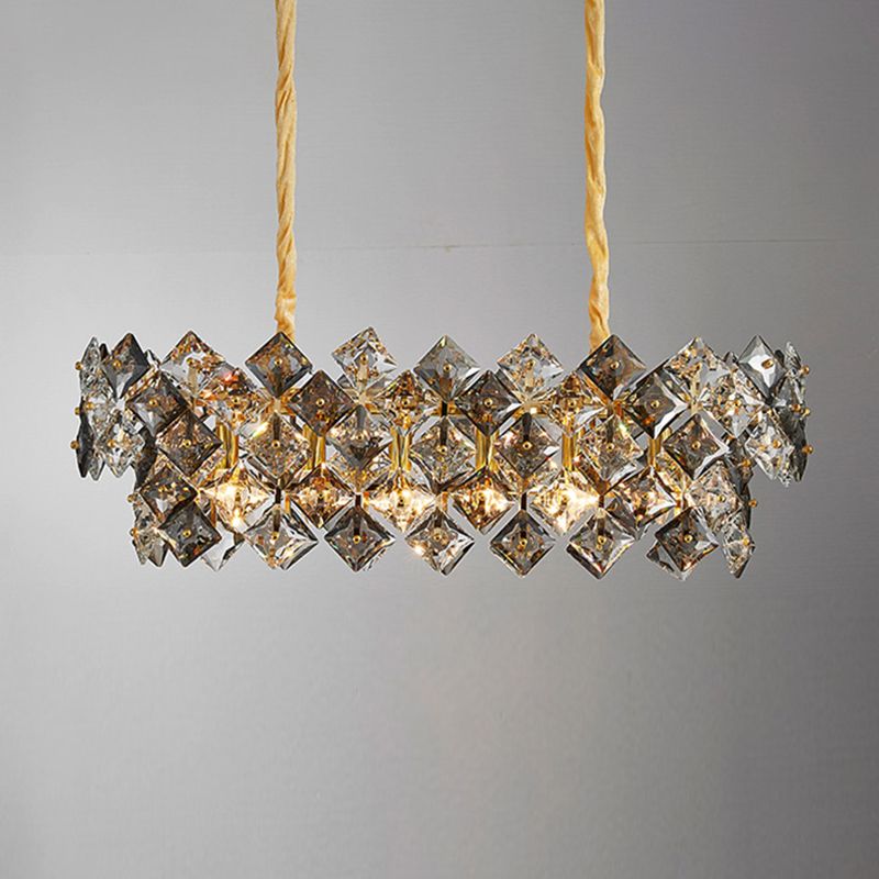 Modern Dining Pendant Lamp Fixture Kitchen Dining Room Crystal Hanging Lamp