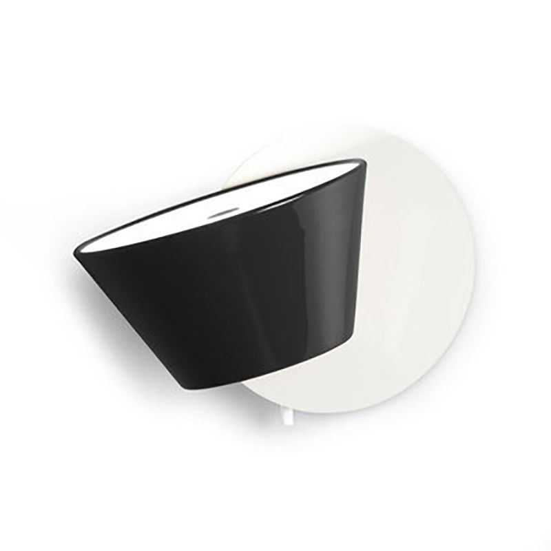 1 Light Drum Wall Sconce Modern Style Metal Wall Lighting for Living Room