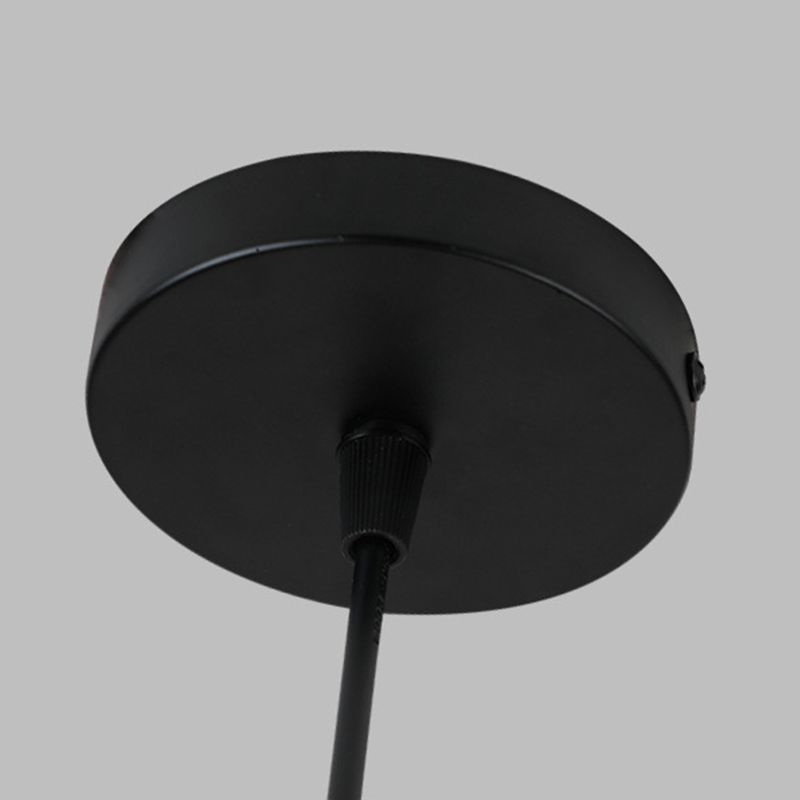 Brauner Drum Anhänger Licht im asiatischen kreativen Stil schmiedeeisere Hanglampe mit Bambuswebschatten