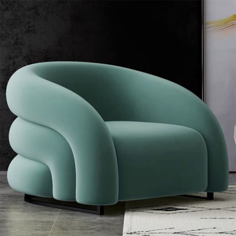 Nordic Style Fabric Armrest without Buffer Backrest Fabric Arm Chair