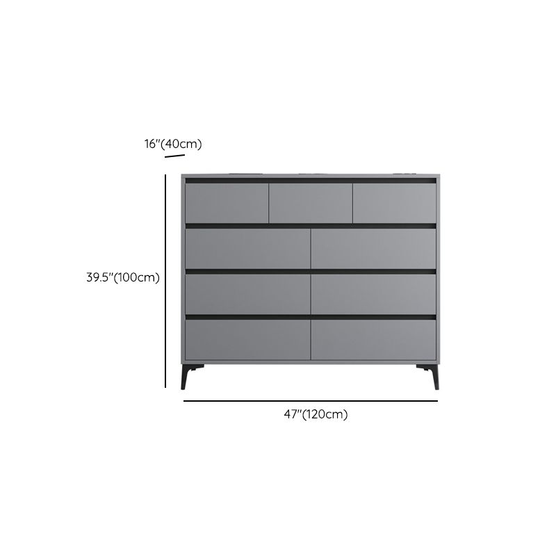 Contemporary Horizontal Double Dresser Wood Storage Chest Dresser for Bedroom