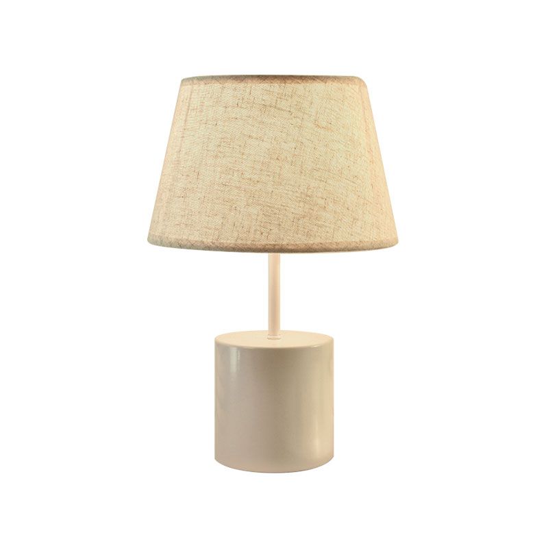 Tapered Reading Book Light Modernism Fabric LED Desk Light in Black/White for Bedside