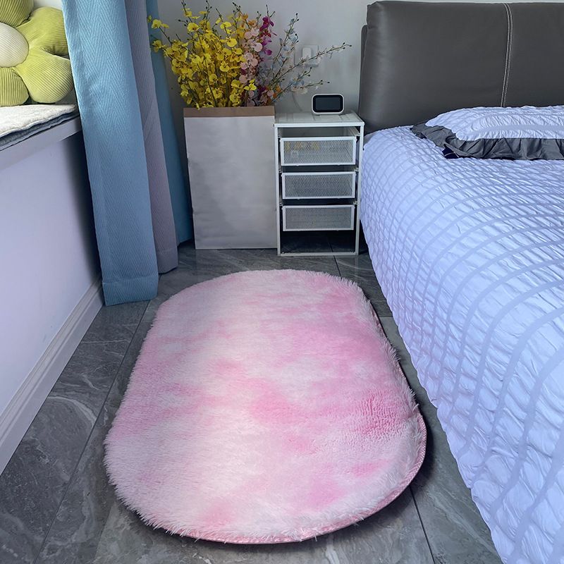 Gray Gradient Ramp Rug Polyester Casual Rug Washable Rug for Living Room