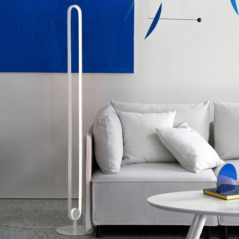 Lámpara de pie oblonga de aluminio Simplicidad LEDLE LED para sala de estar