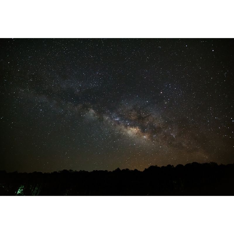 Galaxy View from Mountain Mural Modern Waterproof Home Wall Art, Custom-Made, Dark Grey-Black