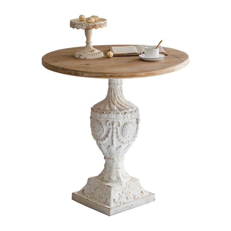 Countryside Waterproof Wood Courtyard Table Round Outdoor Table