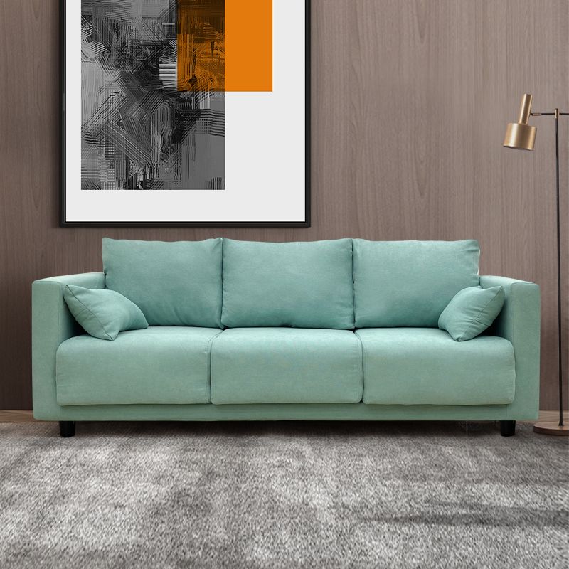 Square Arm Modern Sofa with Tight Seat and Loose Back for Living Room