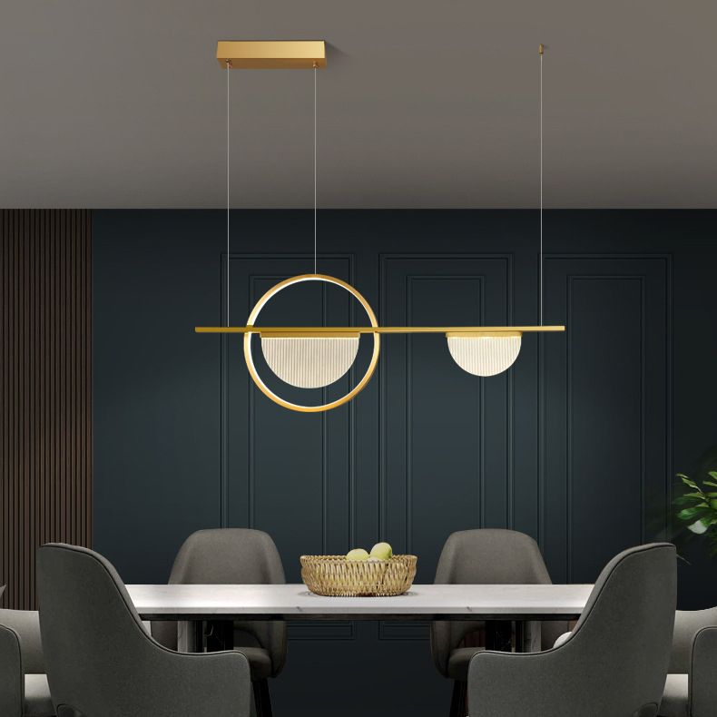 Semicerchio grande cucina a ciondolo luci a ciondolo acrilico moderno luce isola per ristorante