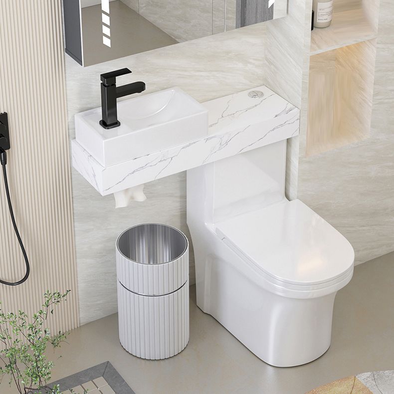 Contemporary Flush Toilet Floor Mount One-Piece Toilet Urine Toilet