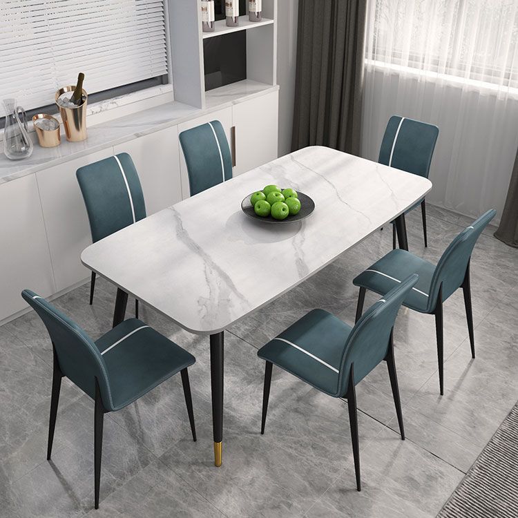 Modern 1/2/5/7 Pieces Rectangle Dining Set Sintered Stone Dining Table Set with Chairs