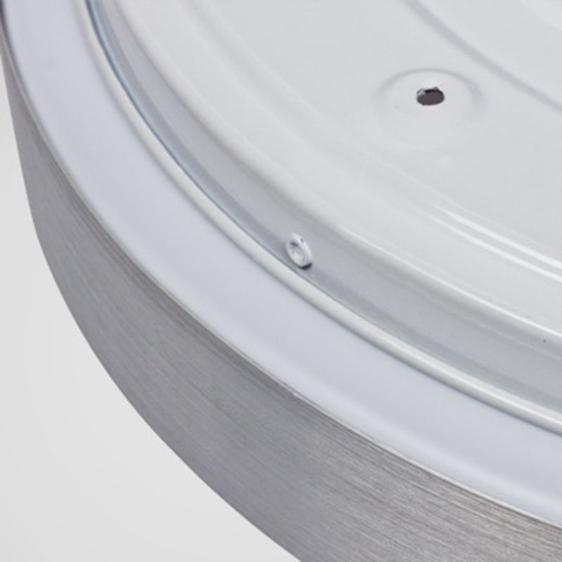 Luces de techo de montaje en superficie LED circulares de estilo moderno Luz de techo empotrada de aluminio en plata
