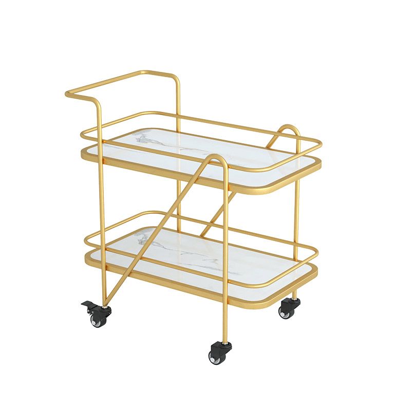 Modern 2-Tier Prep Table Rectangular Open Storage Prep Table