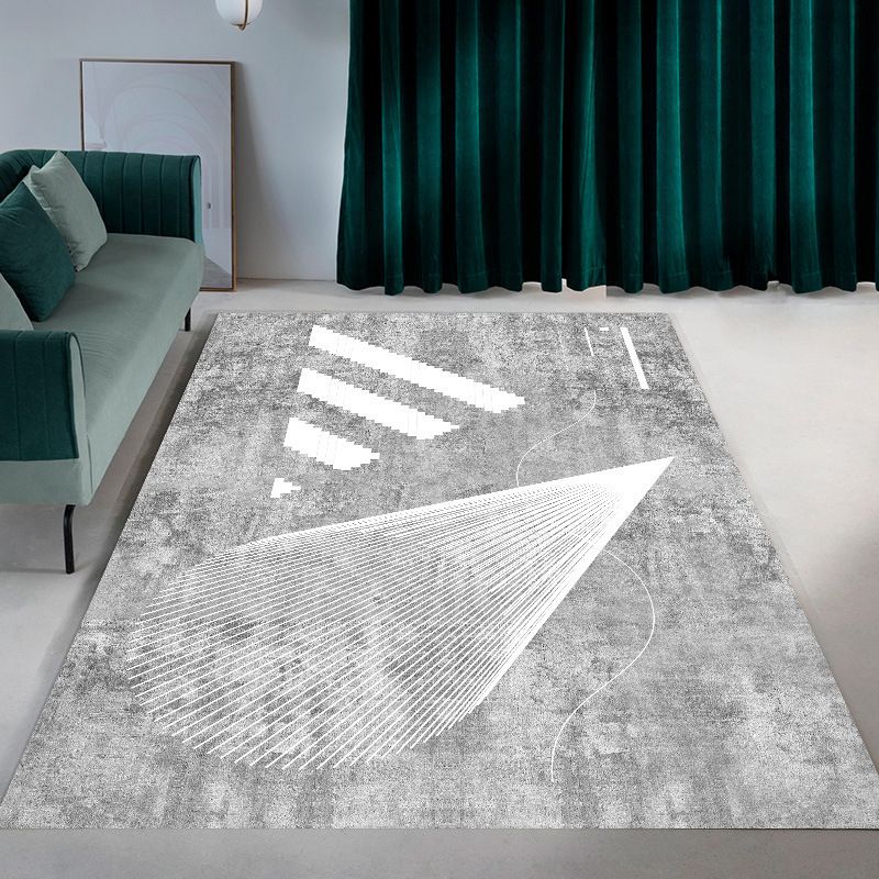 Gold Modern Rug Polyester Circle Rug Stain Resistant Rug for Living Room