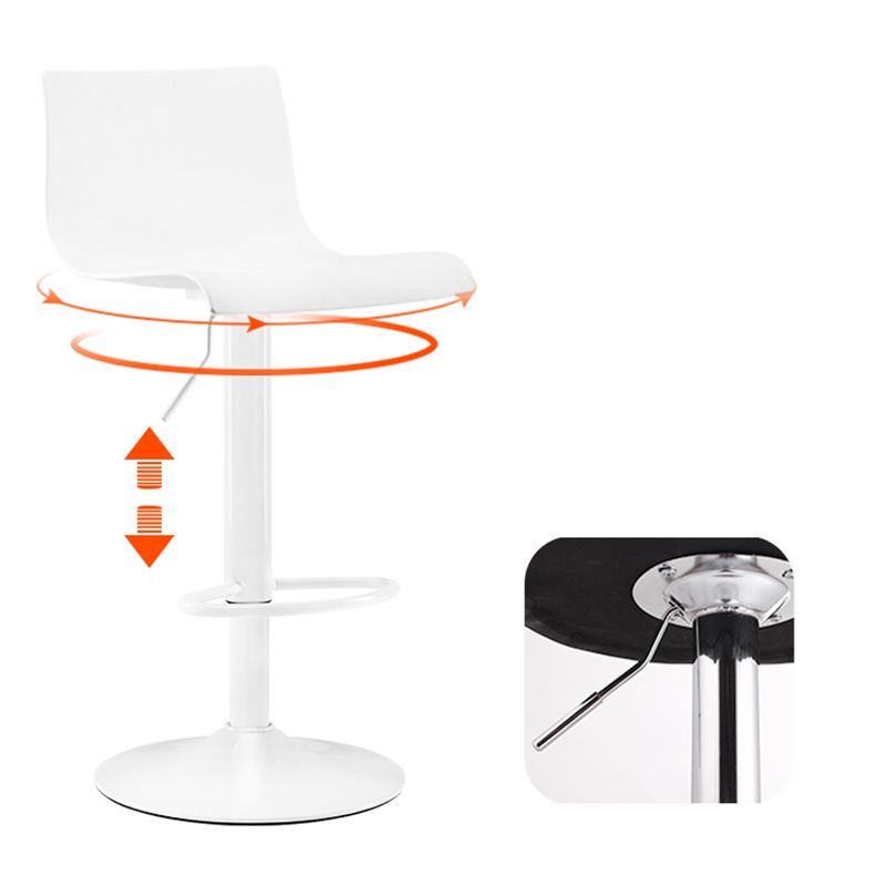 Moderne plastic stoelen Barstool Roterende tillend metalen barkruk voor binnen