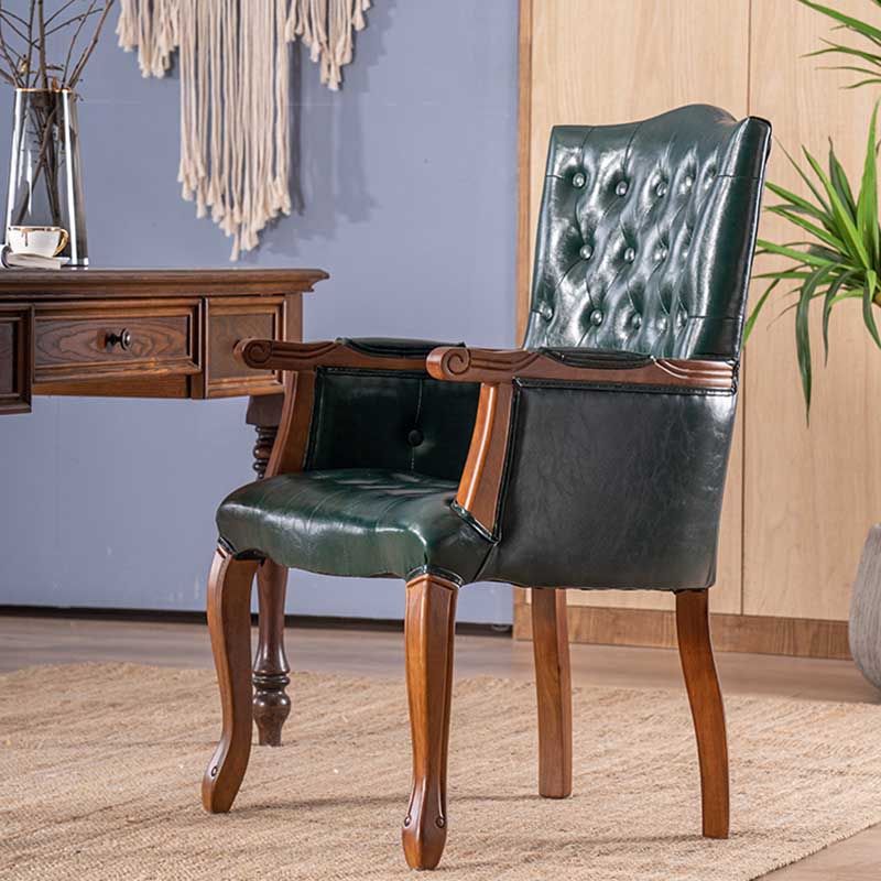 Chaise d'intérieur de style campagnard en bois massif, chaise de salle à manger Parsons de 23'' de large
