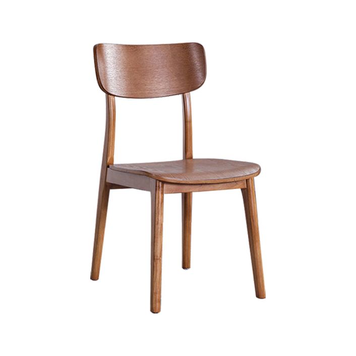 Silla de comedor de madera contemporánea, silla lateral de comedor con respaldo abierto sin brazos para uso doméstico