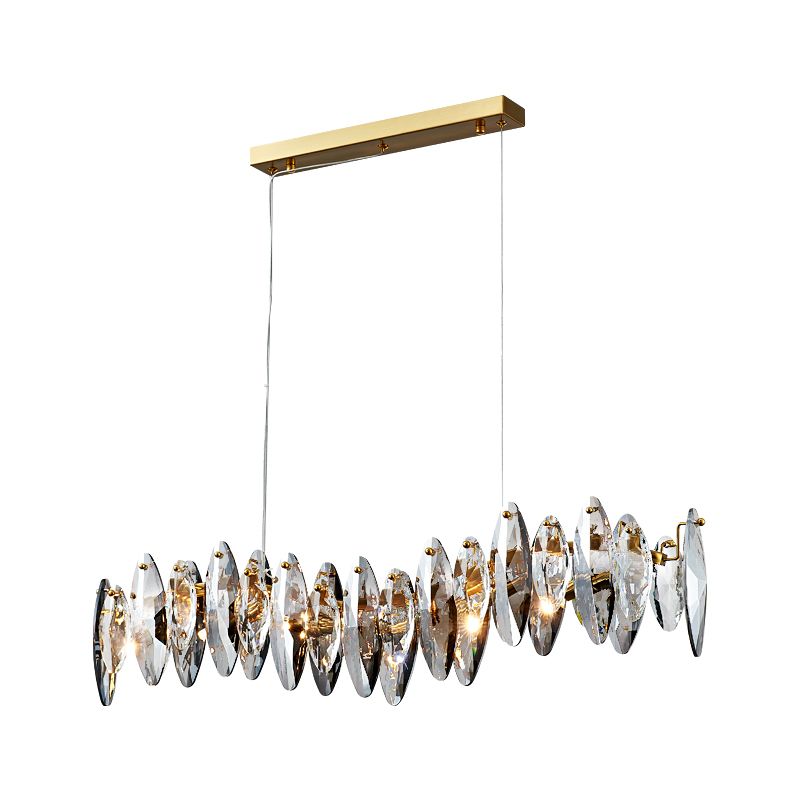 Geometry Shape Island Lights Modern Style Crystal 6 Light Island Lighting