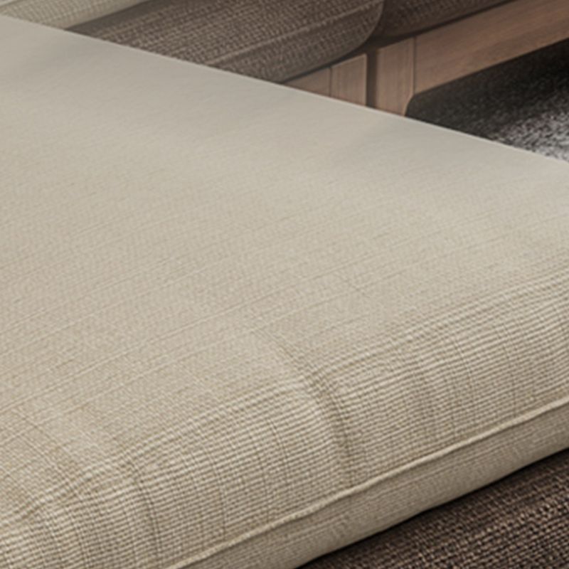 Flared Arm Sectional Sofa, Removable Cushions with Wooden Legs