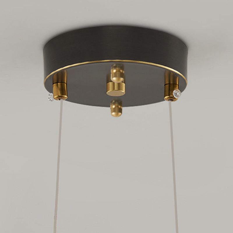 Modern Style Linear Shade Island Pendants 1 Light Metal Pendant Lights for Dining Room