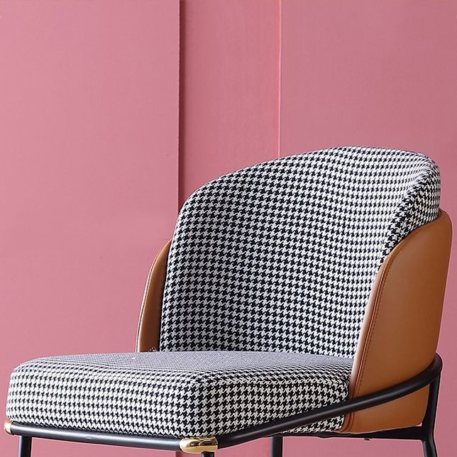 Contemporary Dining Chair Armless Dining Chair with Metal Legs for Kitchen
