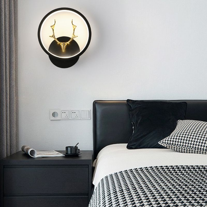 Application murale noire moderniste LED simple LED simple Mur Mur