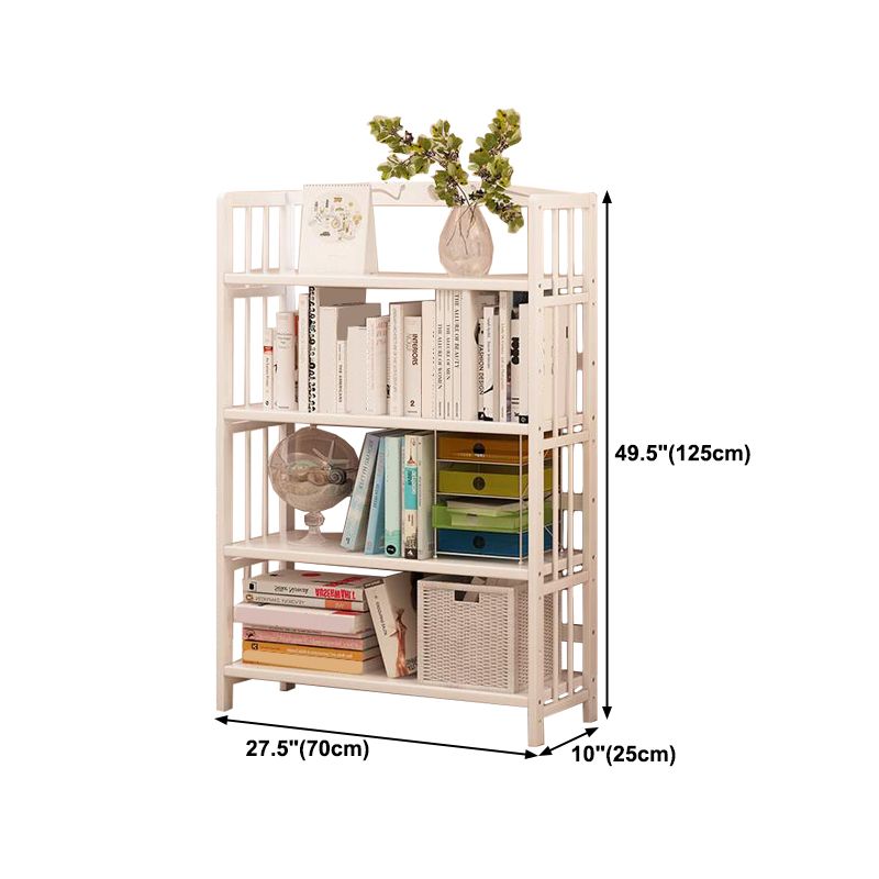 White Manufactured Etagere Bookshelf Modern Open Vertical Bookcase
