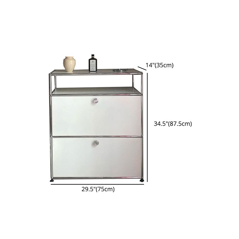 Contemporary Style Sideboard Metal Storage Sideboard for Kitchen