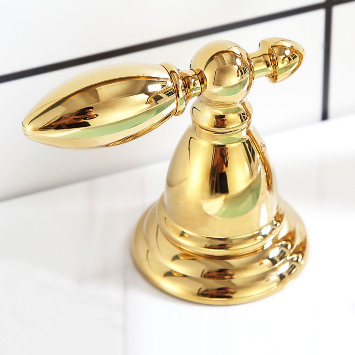 Deck Mounted Roman Tub Faucet Low Arc Copper Roman Tub Faucet Set