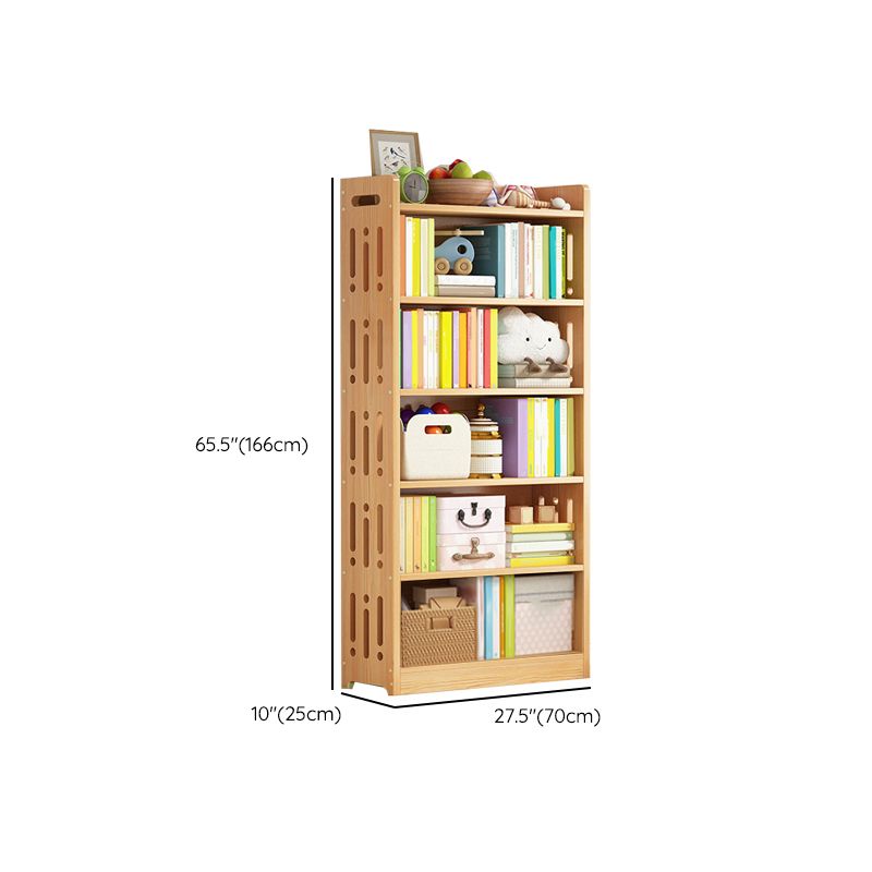 Contemporary Bookshelf Standard Wooden Closed Back Bookcase with Shelves