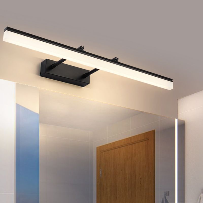 Éclairage mural de forme de style moderne métal 1 appliques murales légères pour salle de bain