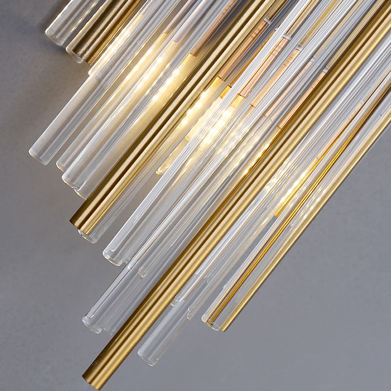 2 lichten Wand SCONCE Moderne stijl Unieke vorm Crystal Wall Mount Light Fecture in messing