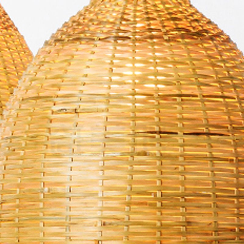 Bamboo Hanging Light Household Pendent Lighting Fixture for Sitting Room