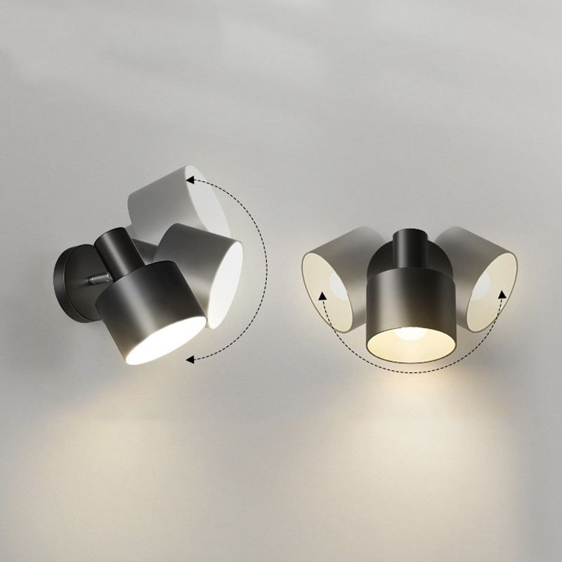 Single Polished Finish Contemporary Wall Mounted Sconce Metal Wall Light for Foyer