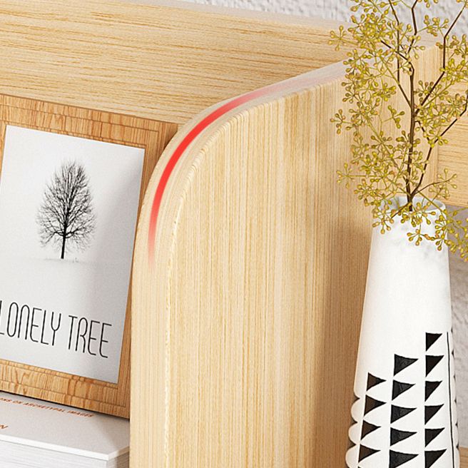 Modern Style Bookshelf Open Back Wood Bookcase for Home Office