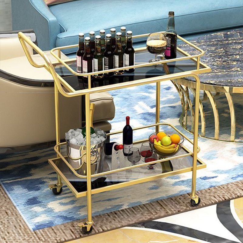 Open Storage Prep Table 27.2"L Modern Home Prep Table with Casters