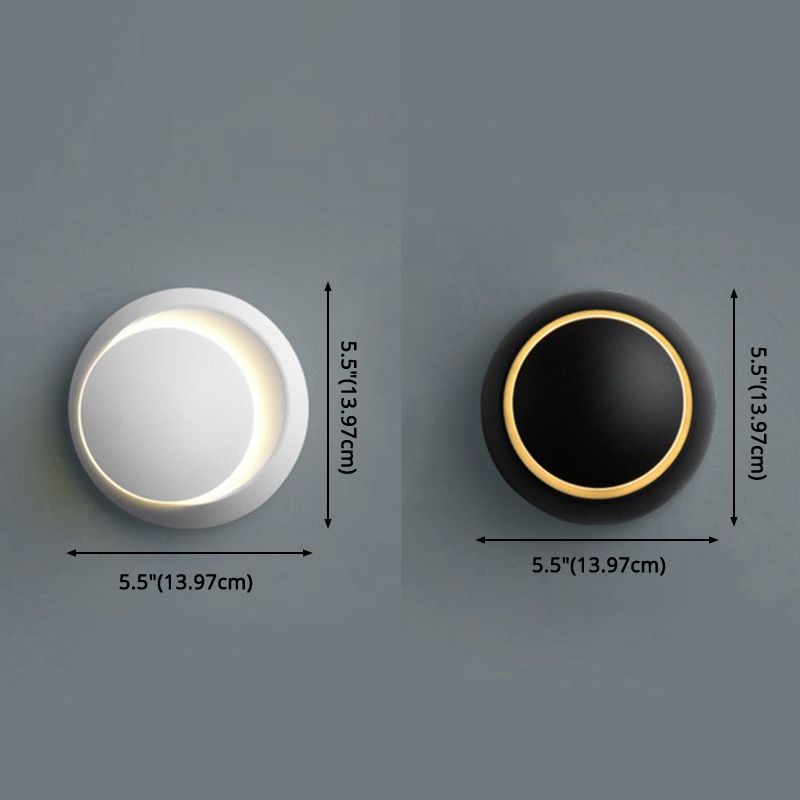 Moderne minimalistische Stil kreisförmige Wandbeleuchtung Metall Wandleuchten für Schlafzimmer